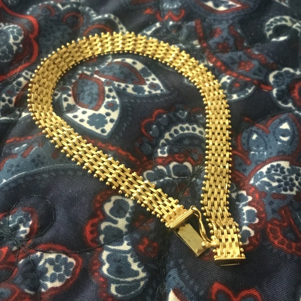 Solid 14K Gold Imperial Gold Bracelet -7 1/4”